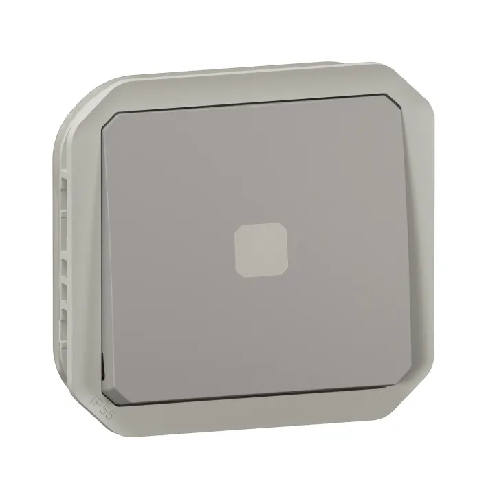 Interrupteur Temporisé Lumineux Plexo Composable Gris