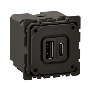 Prise 2USB Céliane Type-A + Type-C 15W - bornes à vis