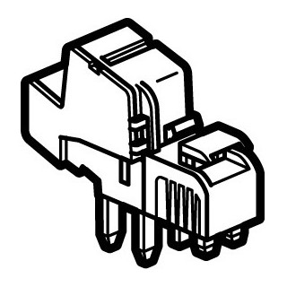 Borne de raccordement pour disjoncteur 1P+N à connexion automatique 6mm² à 25mm²
