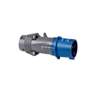 Fiche mobile droite Hypra IP44 32A - 200V~ à 250V~ - 2P+T - plastique