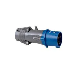 Fiche Mobile Droite Hypra Ip44 32A - 200V~ À 250V~ - 2P+T - Plastique