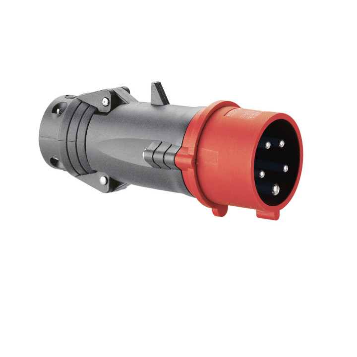 Fiche Mobile Droite Hypra Ip44 32A - 380V~ À 415V~ - 3P+N+T - Plastique