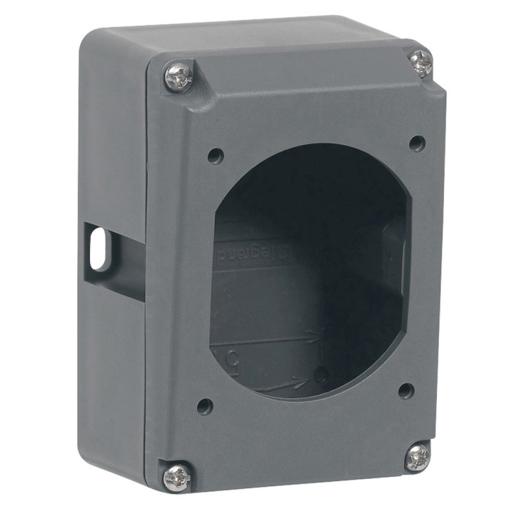 Boîtier Réversible Simple Hypra Pour Prise 3P+T Et 3P+N+T 16A - Plastique