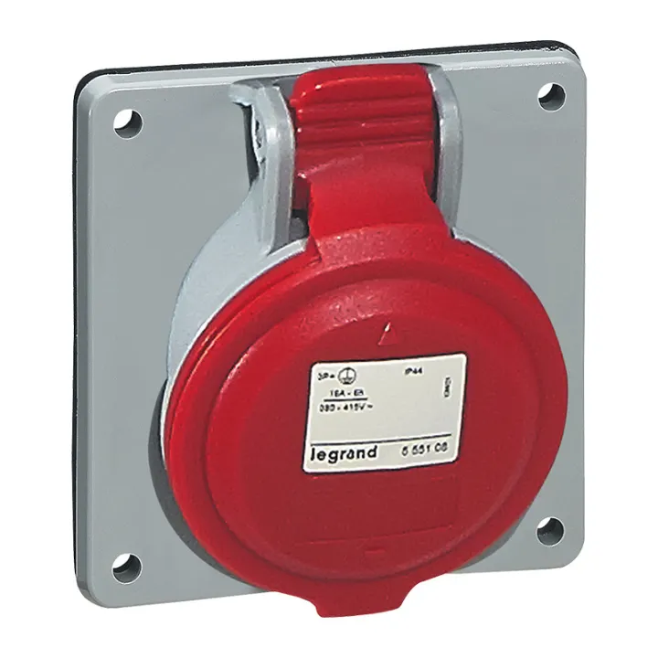 Prise À Entraxes Unifiés Fixe P17 Ip44 32A - 380V~ À 415V~ - 3P+N+T