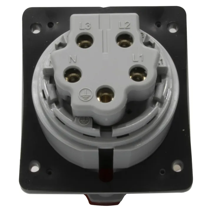Prise À Entraxes Unifiés Fixe P17 Ip44 32A - 380V~ À 415V~ - 3P+N+T