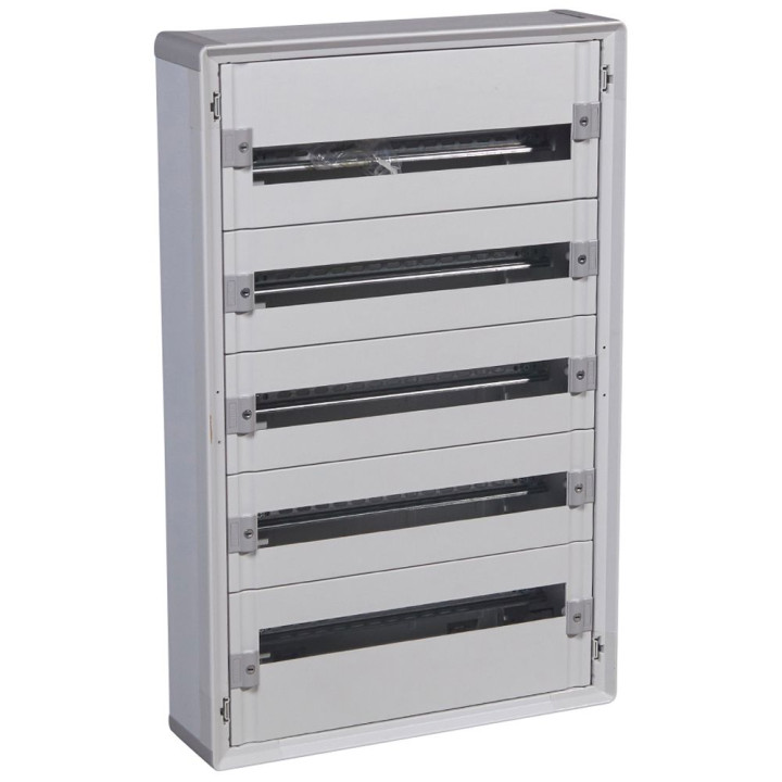 Coffret distribution isolant XL³160 tout modulaire 5 rangées - 120 modules