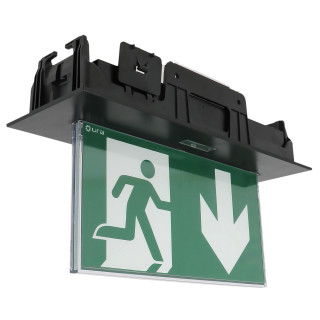 BAES EVACUATION URALIFE V NOIR 45LM-1H SATI CONNECTE PLAFOND