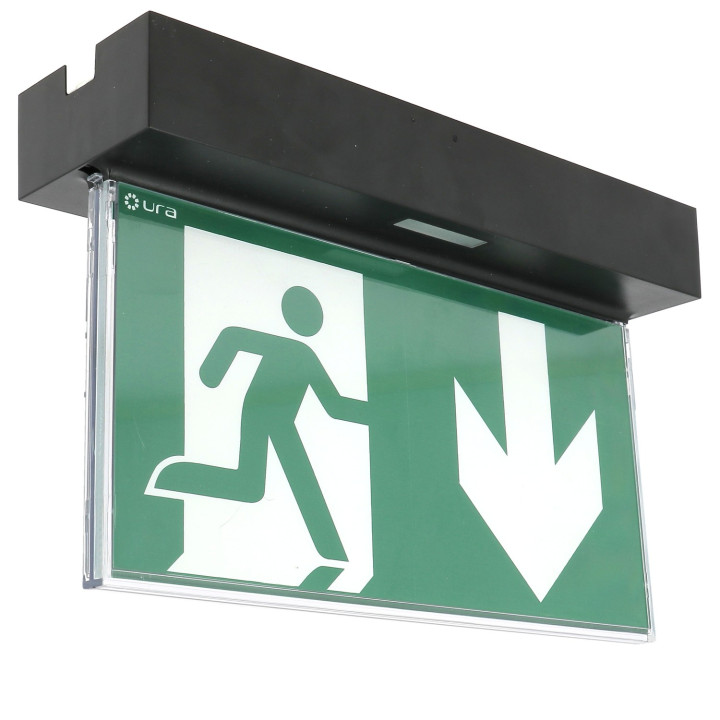 BAES EVACUATION URALIFE V NOIR 45LM-1H SATI CONNECTE PLAFOND