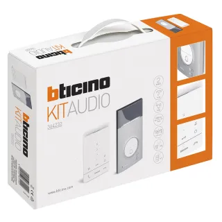Kit Classe 100 Audio Mains-Libres Blanc Avec Platine Linea 3000 Gris