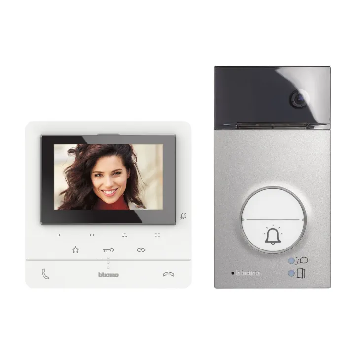 Kit Classe 100 Évolué Vidéo Couleur Finition Blanc Avec Platine Linea 3000 Gris