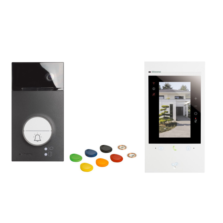 Kit Portier Connecté Classe 300Eos With Netatmo Blanc 5" Platine Linea 3000 Noir
