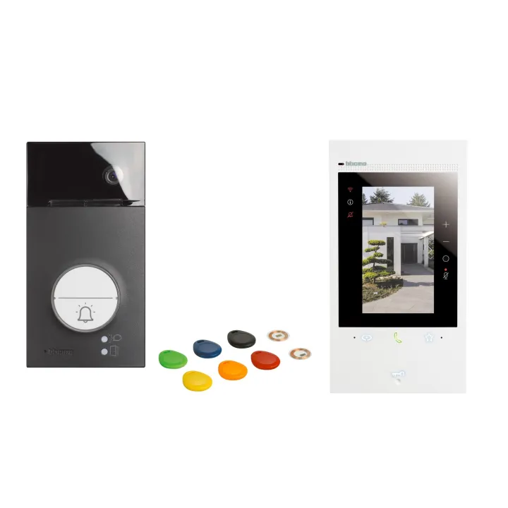 Kit Portier Connecté Classe 300Eos With Netatmo Blanc 5" Platine Linea 3000 Noir
