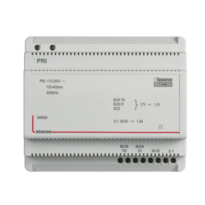 Alimentation Et Adaptateur Vidéo Pour Portier 110V À 240V 27Veq. 1,2A - 8 Modules