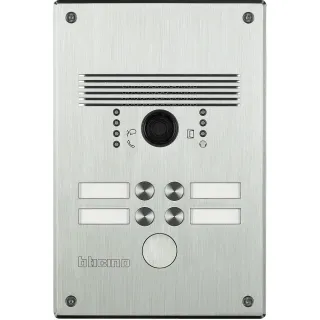 Platine Antivandale À Bouton Poussoir Linea 300 Pour 2 À 4 Appels Façade Inox