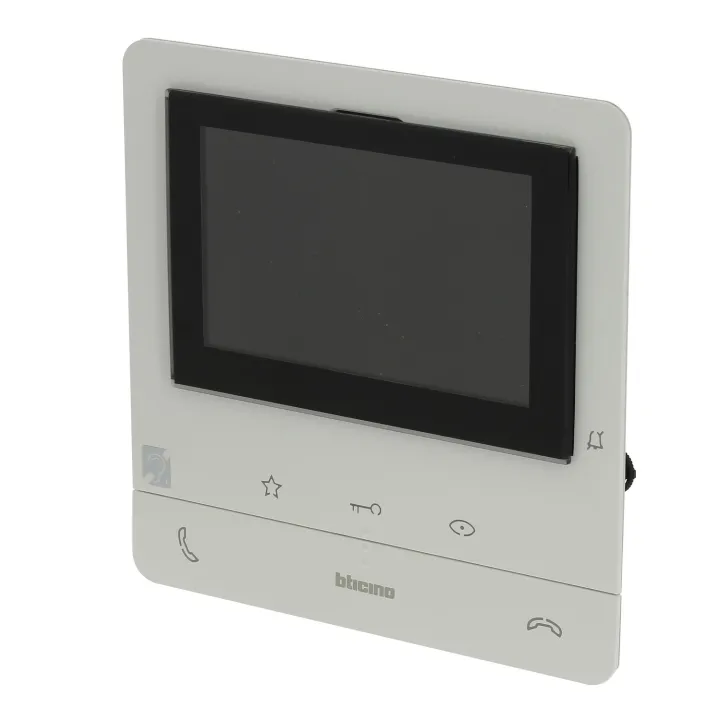 Poste Intérieur Écran 5Pouces Classe 100 Basique + Boucle Inductive - Blanc