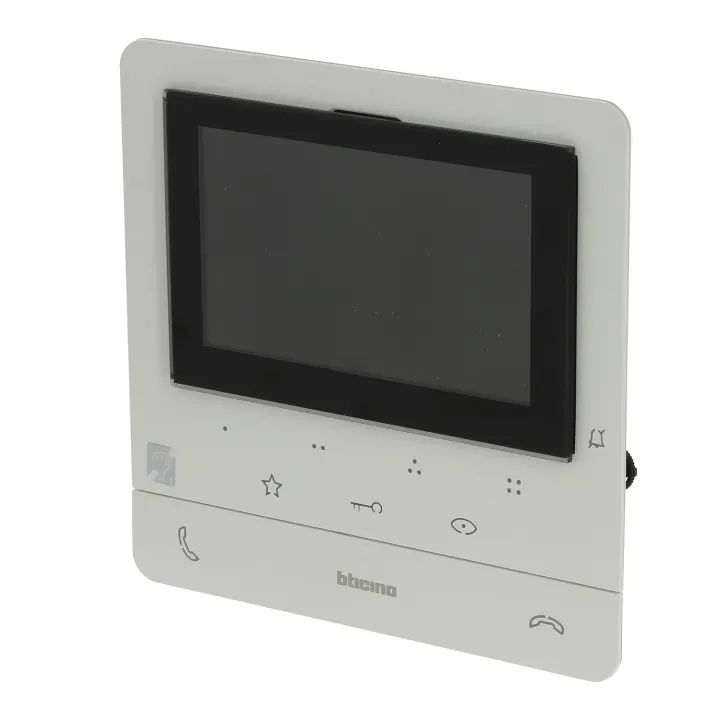 Poste Intérieur Écran 5Pouces Classe 100 Evolué + Boucle Inductive - Blanc