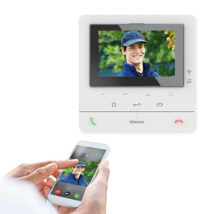 Poste Intérieur Écran 5Pouces Classe 100X Connecté + Boucle Inductive - Blanc