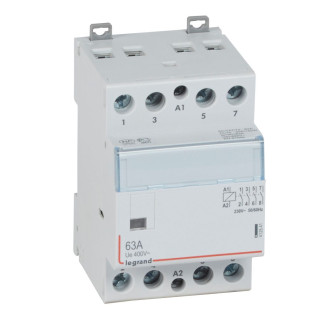 Contacteur De Puissance Bobine 230V~ - 4P - 400V~~ - 63A - 4F - 3 Modules