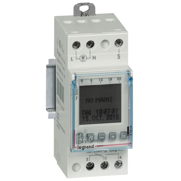 Interrupteur Horaire Digital Program Illumination Ext - 1 Sortie 16A 250V~