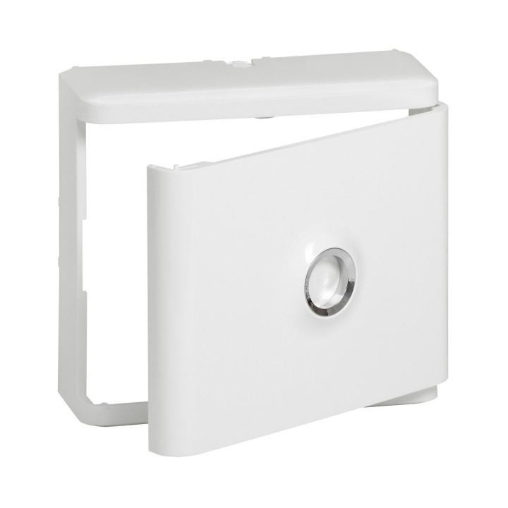 Habillage + porte blanche pour platines de branchement Drivia - Blanc RAL9003