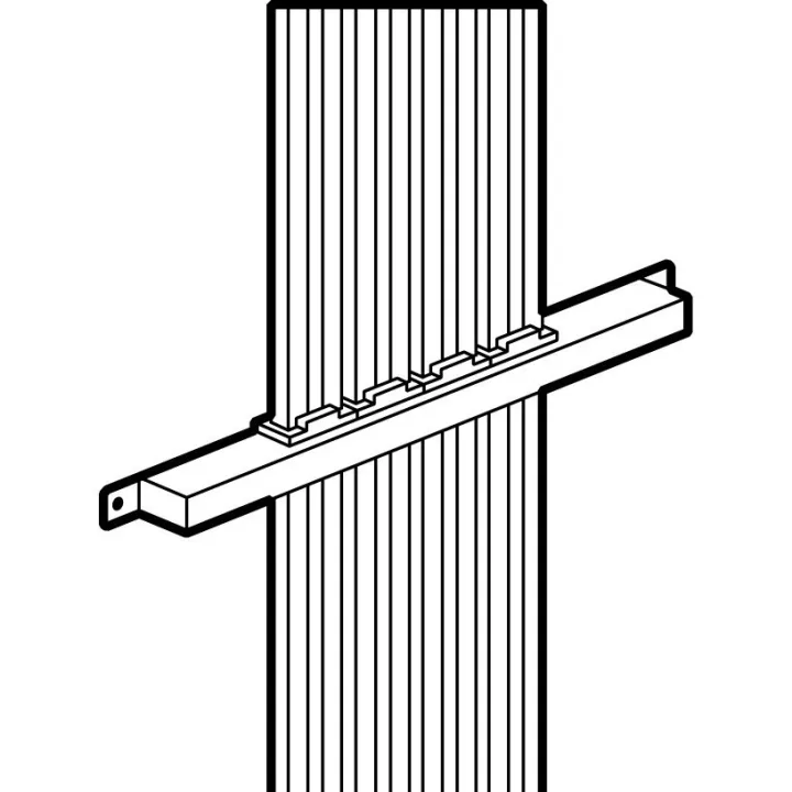 Support Isolant Barre Alu En C 250A/400A Répartition Vx³ Fond Armoire Xl³400