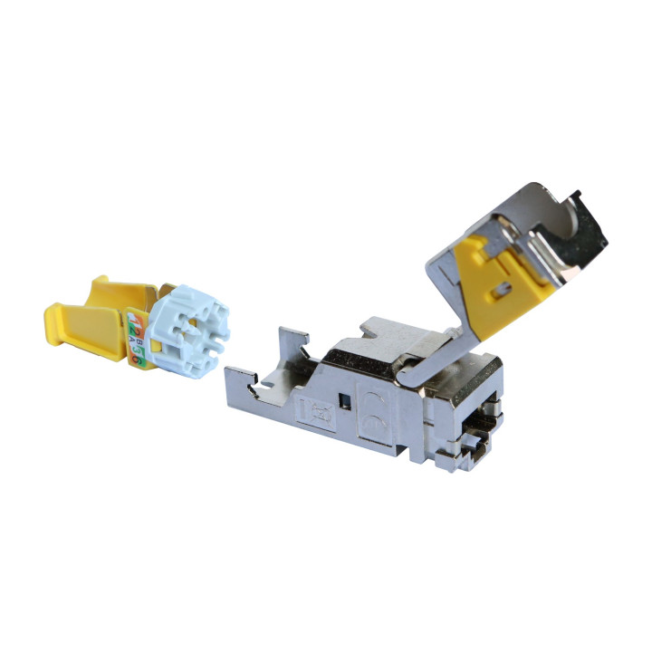 Lot De 6 Connecteurs Rj45 Cat.6A Lcs³ Pour Panneau Brassage Stp Droit Et Angle