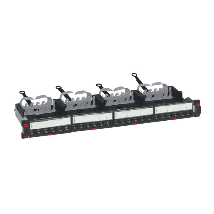 Panneau Brassage Droit 19Pouces 1U Lcs³ Catégorie 6 Avec 24 Connecteurs Rj45 Ftp