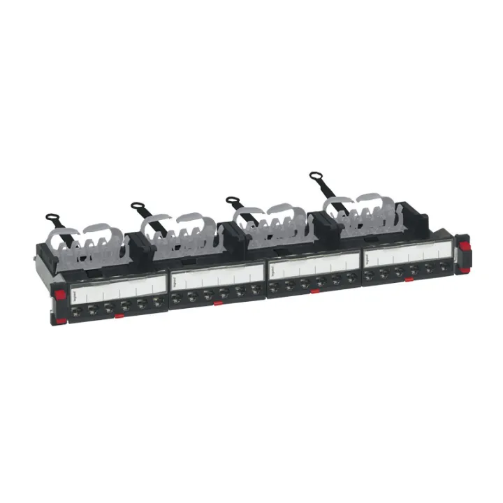 Panneau Brassage Droit 19Pouces 1U Lcs³ Catégorie 6 Avec 24 Connecteurs Rj45 Ftp