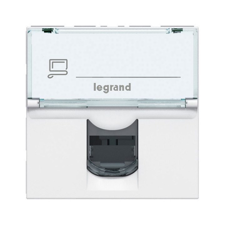 Prise Rj45 Catégorie5E Utp Mosaic 2 Modules - Blanc