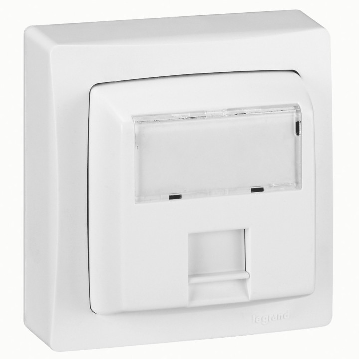 Prise Rj45 Catégorie 6 Ftp Appareillage Saillie Complet - Blanc
