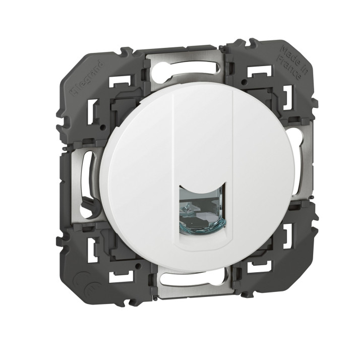 Prise blindée RJ45 catégorie 6 STP dooxie finition blanc