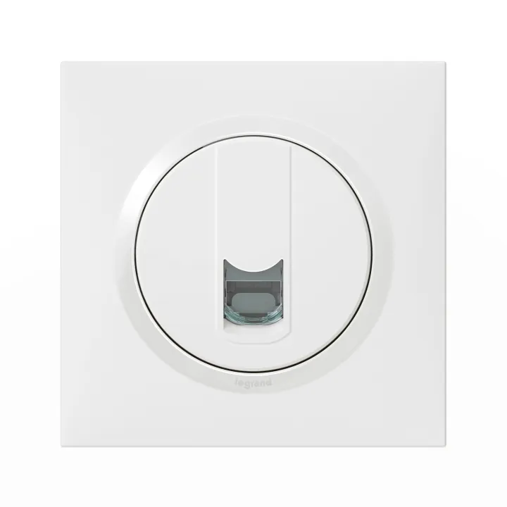 Prise Rj45 Catégorie 6 Ftp Dooxie One Livré Avec Plaque Carrée Blanche