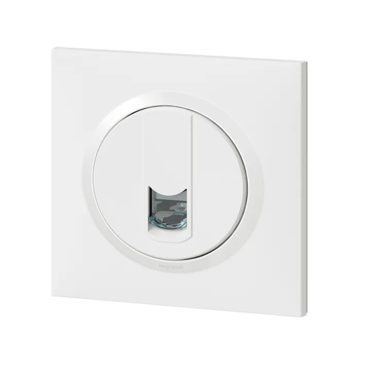Prise Rj45 Catégorie 6 Ftp Dooxie One Livré Avec Plaque Carrée Blanche