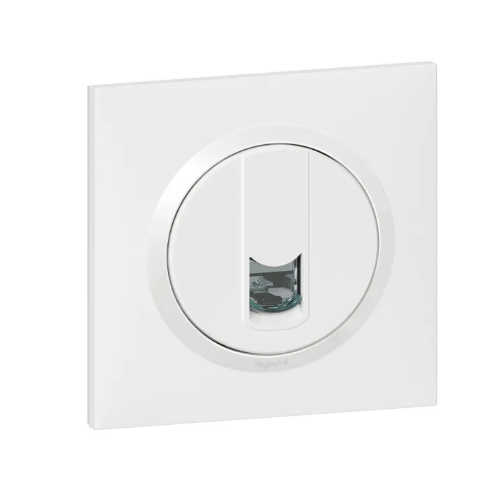 Prise Rj45 Catégorie 6 Ftp Dooxie One Livré Avec Plaque Carrée Blanche
