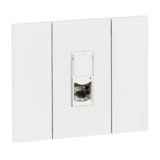Prise RJ45 blindée cat.6A STP Living Now 1 module - blanc