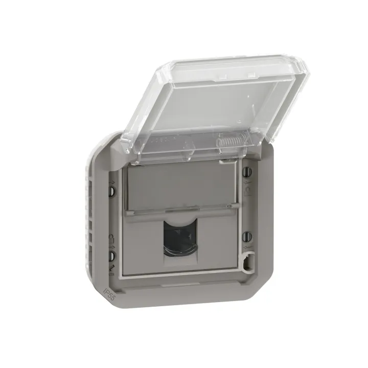 Prise Rj45 Catégorie 6A Stp Plexo Composable Gris