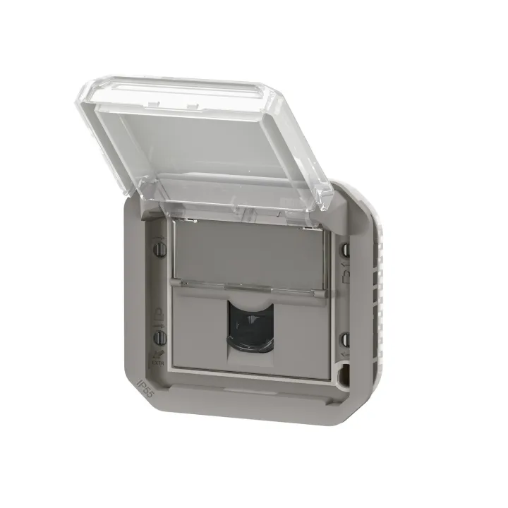 Prise Rj45 Catégorie 6A Stp Plexo Composable Gris