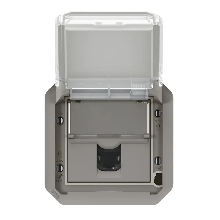 Prise Rj45 Catégorie 6 Ftp Plexo Composable Gris