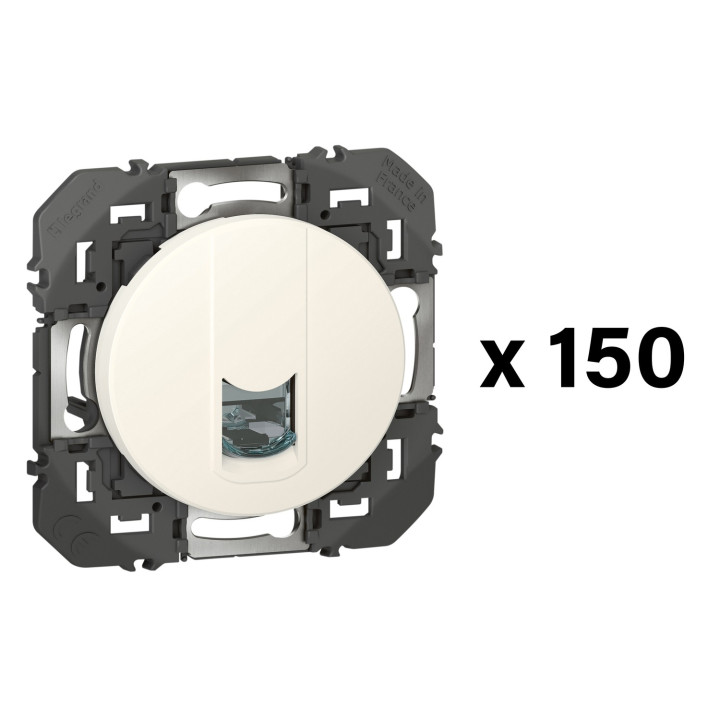 Lot De 150 Prises Rj45 Catégorie 6 Ftp Dooxie Finition Blanc