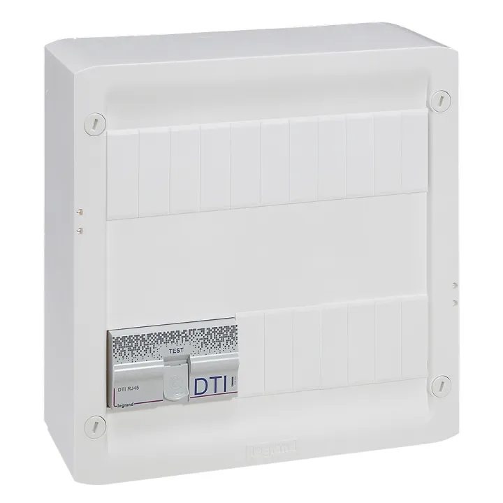 Coffret Multimédia Basique Avec Brassage - Équipé Et Précâblé 4 Prises Rj45