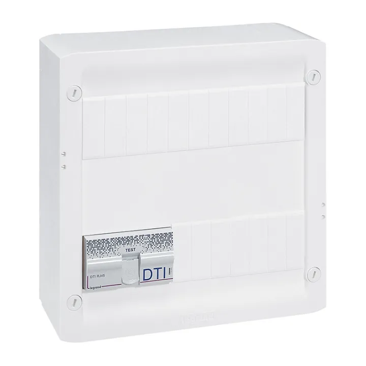 Coffret Multimédia Basique Avec Brassage - Équipé Et Précâblé 8 Prises Rj45