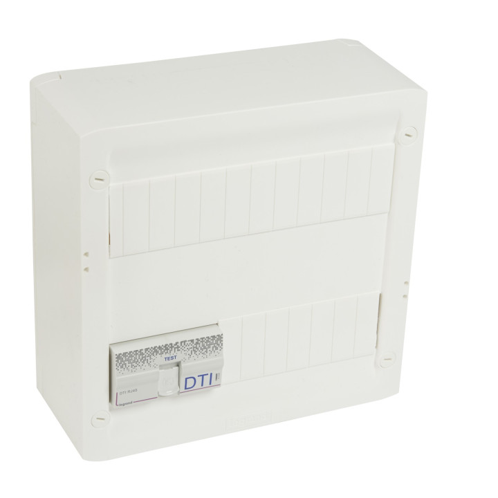 Coffret Basique Grade 2 TV Drivia 13 - 4xRJ45 STP + répartiteur TV 2 sorties