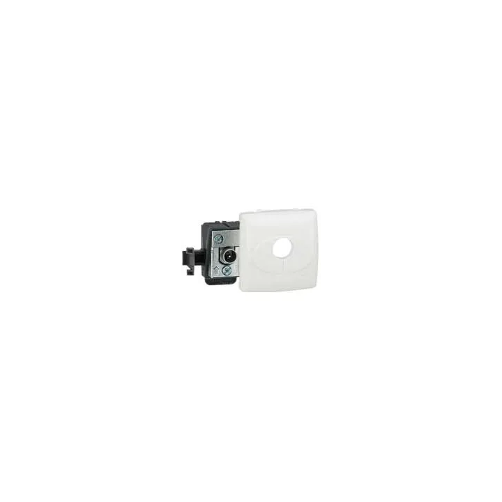 Prise Télévision Simple Mâle Appareillage Saillie Composable - Blanc