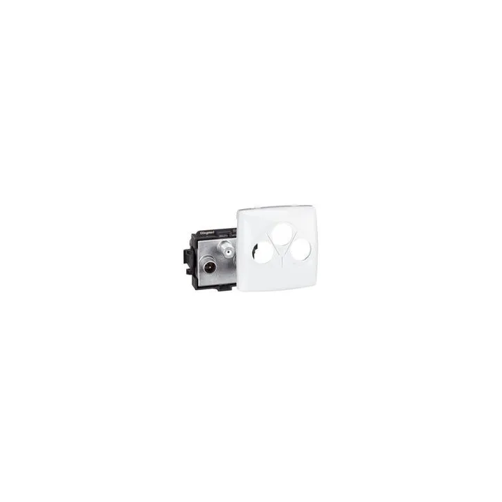 Prise Tv-R-Sat Appareillage Saillie Composable - Blanc
