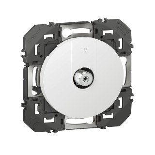 Prise TV typeF à visser dooxie finition blanc