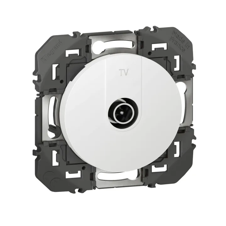 Prise Tv Simple Étoile Blindée Dooxie Finition Blanc
