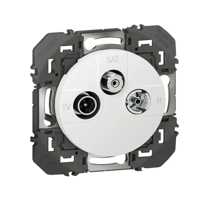 Prise Tv-R-Sat 1 Câble Dooxie Finition Blanc