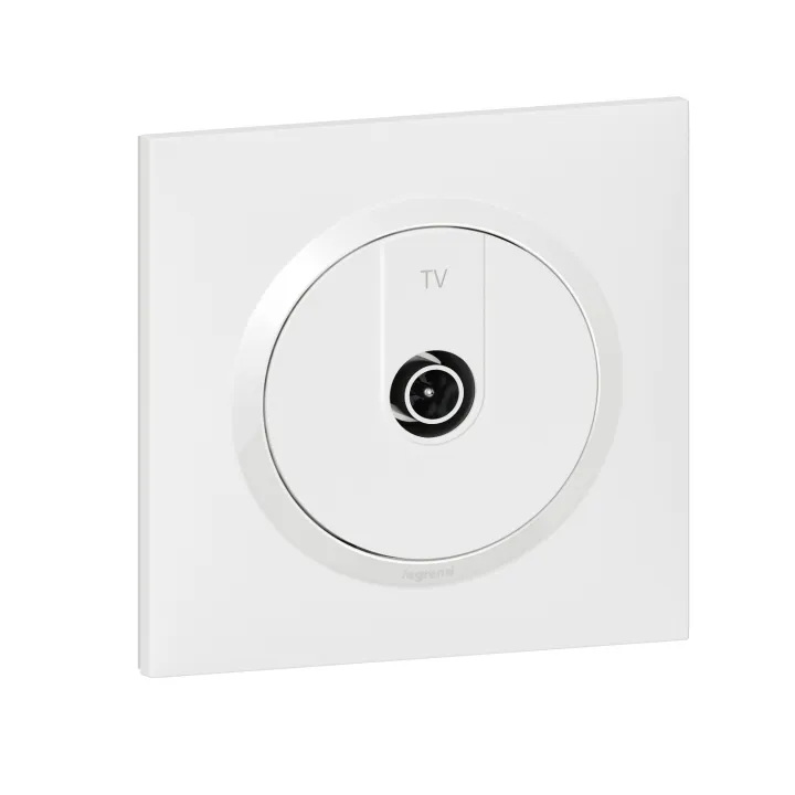 Prise Tv Étoile Blindée Dooxie One Livrée Avec Plaque Carrée Blanche Et Griffes