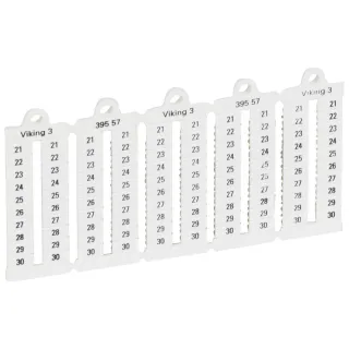 Plaque Repères Lecture Verticale -Bloc De Jonct Viking3 Pas 5Mm + Chiffres 21-30