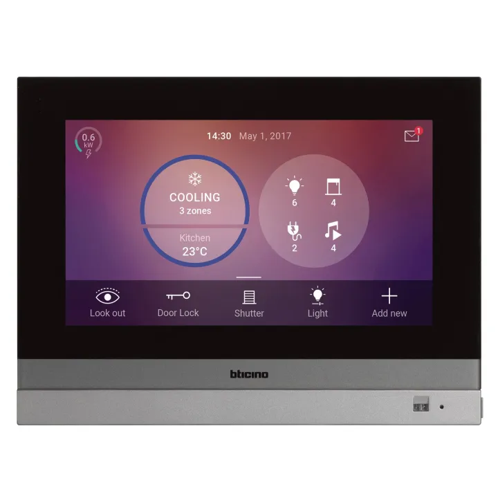Ecran 7Pouces Hometouch Portier Ou Gestion Myhome_Up - Alu